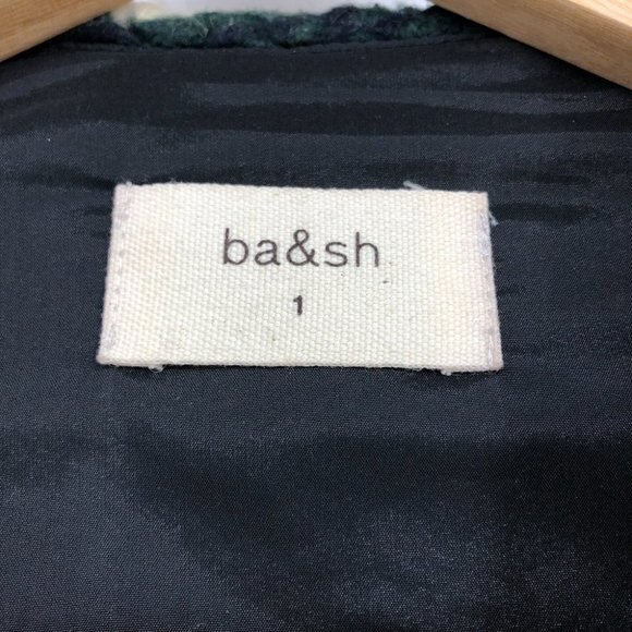 BA&SH Iris chunky waterfall knit open jacket / cardigan green blue multi - Picture 6 of 16